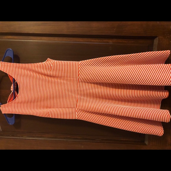 Coral stripe dress - Picture 1 of 3
